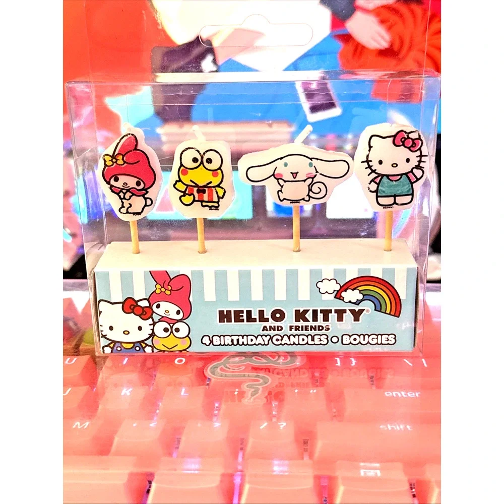 Sanrio Hello Kitty & Friends Birthday Candle 4 Pick Topper My Melody Keroppi